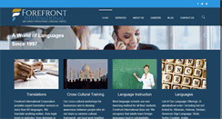 Desktop Screenshot of forefrontinternational.com