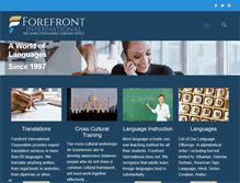 Tablet Screenshot of forefrontinternational.com